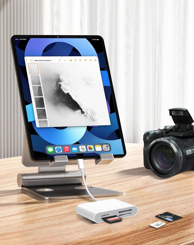 xdgeLoad USB C SD Card Reader for iPhone 15 16/iPad/MacBook/Mac, 4 Slots Type C Reader Supports SD/Micro SD/MS/XD-Picture (xD) Cards, Trail Camera Card Adapter Plug and Play - Image 4